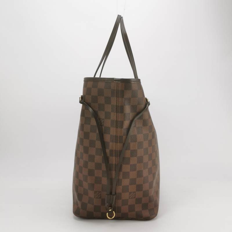 Louis Vuitton(LV)Neverfull大號牛皮棋盤格束帶單肩包-2