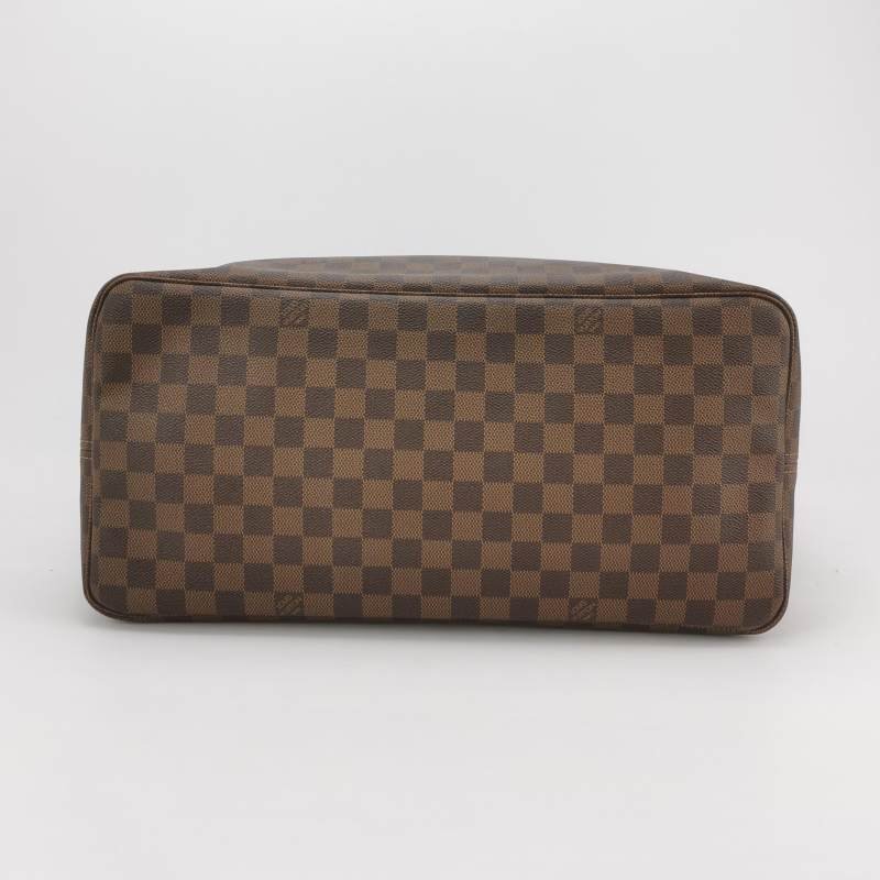 Louis Vuitton(LV)Neverfull大號牛皮棋盤格束帶單肩包-5