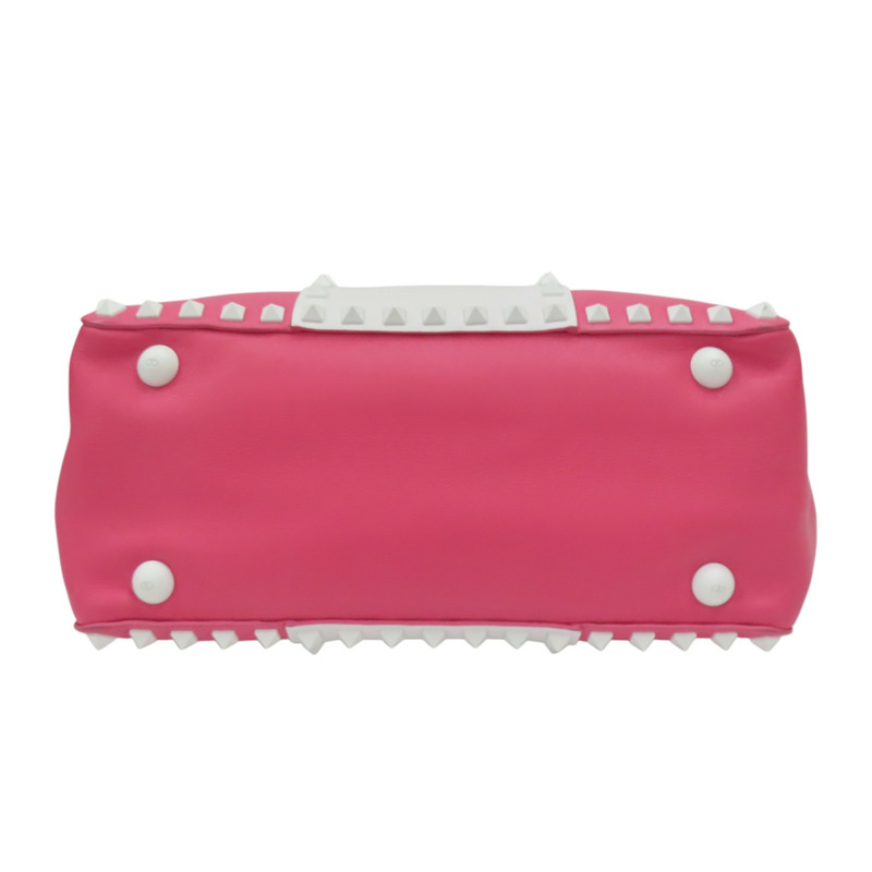 粉白色 牛皮 Rockstud 兩用包【Valentino 范倫鐵諾】-3