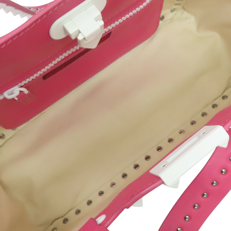 粉白色 牛皮 Rockstud 兩用包【Valentino 范倫鐵諾】-4