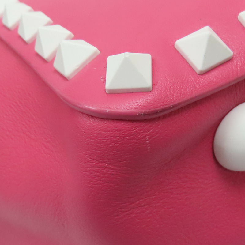 粉白色 牛皮 Rockstud 兩用包【Valentino 范倫鐵諾】-13