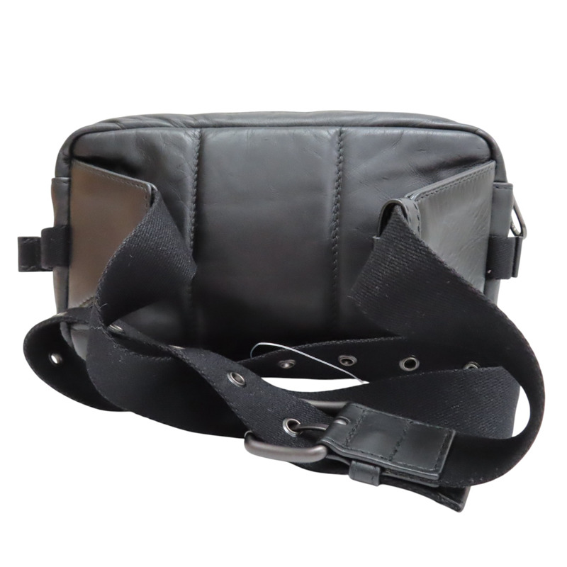 黑色 羊皮編織 Fanny pack 肩背包【BOTTEGA VENETA BV 寶緹嘉】 368899 VQ121-1