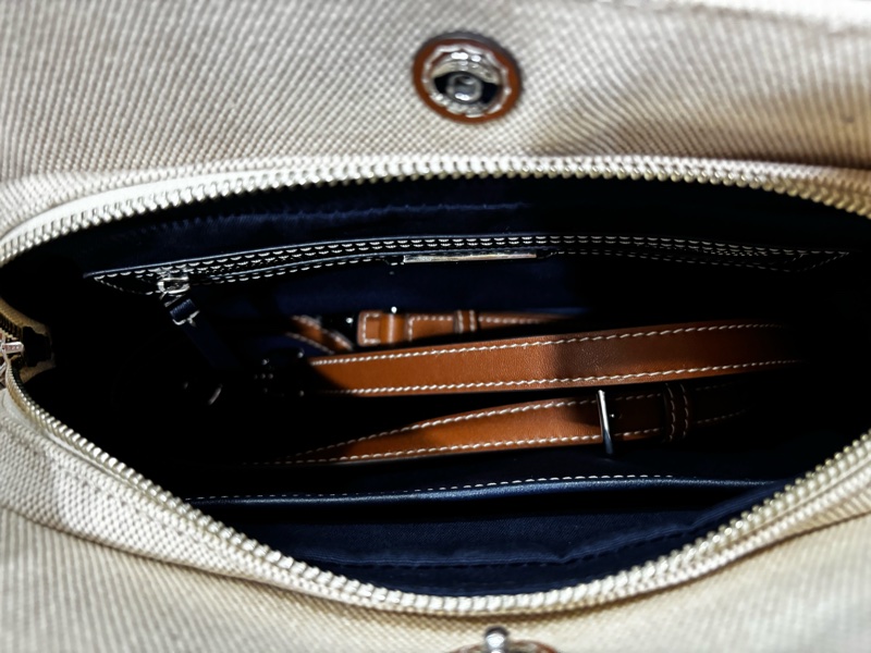 Tory Burch 海軍藍帆布托特包 (中號）附原廠防塵袋-2