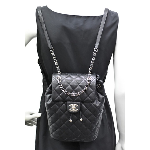 Chanel 薩爾茲堡/ 薩爾茨 後背包 荔枝牛皮 M號