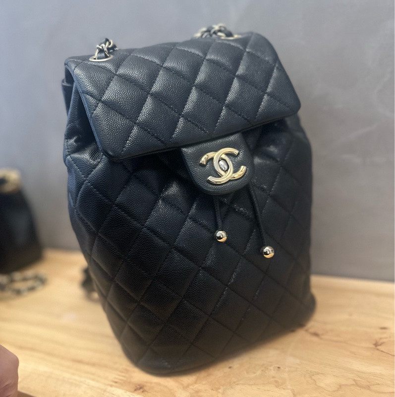 Chanel 薩爾茲堡/ 薩爾茨 後背包 荔枝牛皮 M號-1