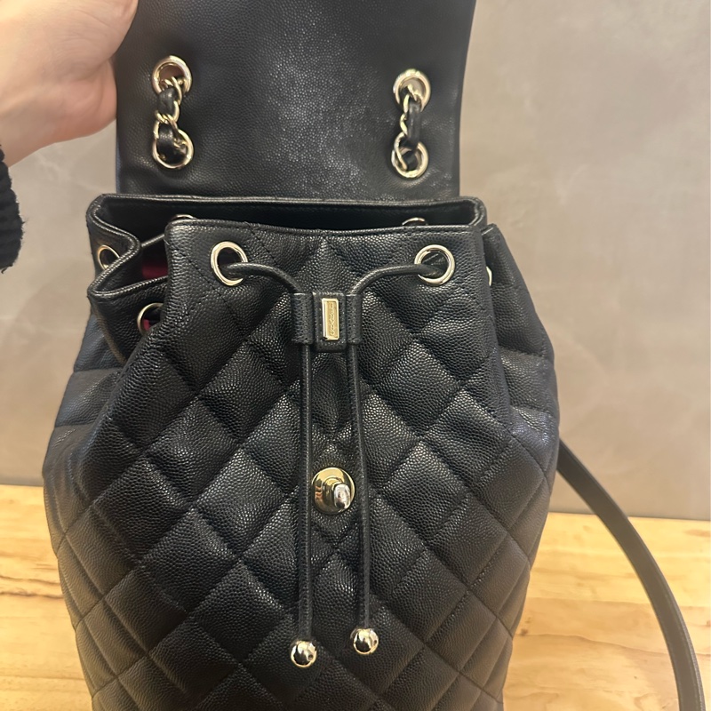 Chanel 薩爾茲堡/ 薩爾茨 後背包 荔枝牛皮 M號-3