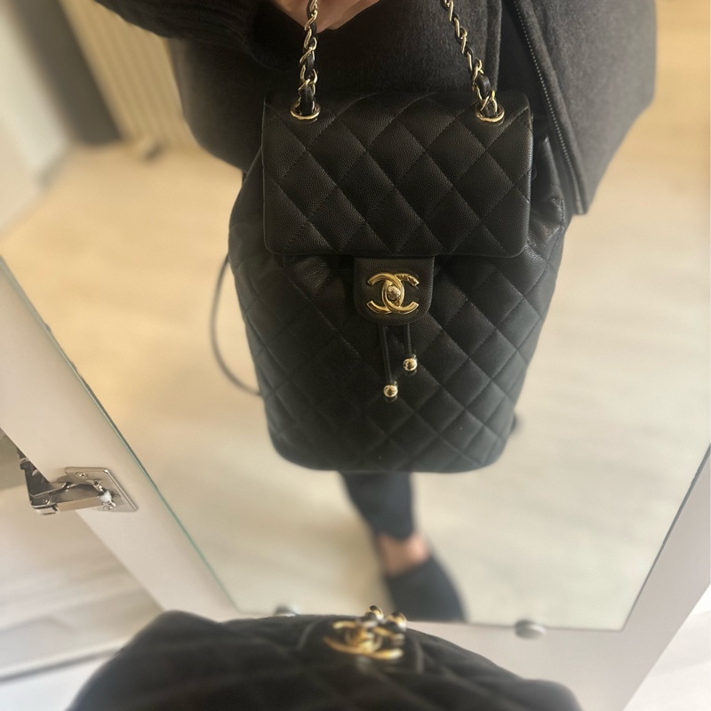 Chanel 薩爾茲堡/ 薩爾茨 後背包 荔枝牛皮 M號-4