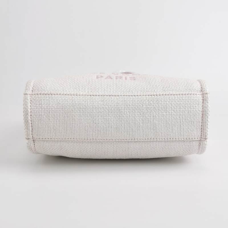 Chanel Deauville沙灘包小號牛皮拼色大Logo字母單肩包-5