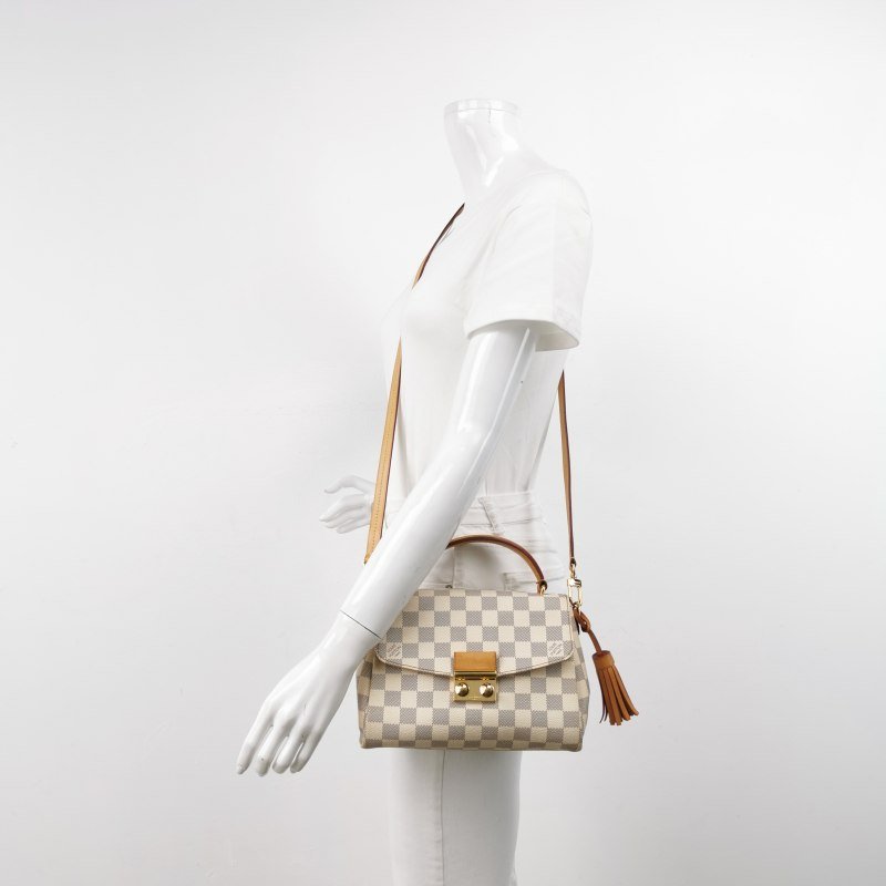 Louis Vuitton(LV)Croisette植鞣革棋盤格S-lock鎖扣斜挎包單肩包-1