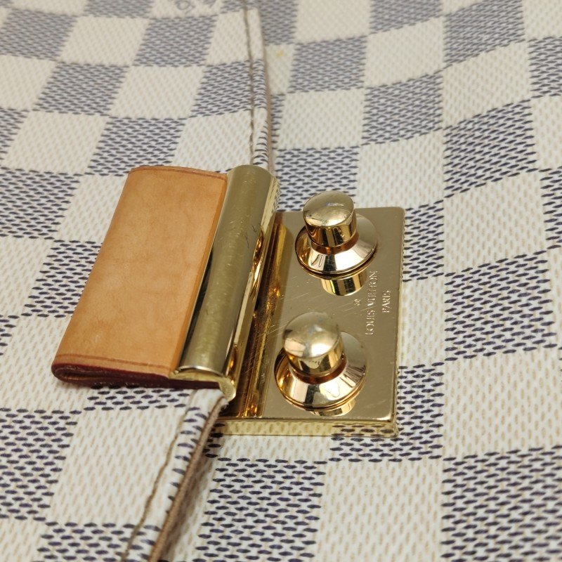 Louis Vuitton(LV)Croisette植鞣革棋盤格S-lock鎖扣斜挎包單肩包-11