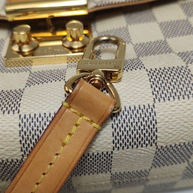 Louis Vuitton(LV)Croisette植鞣革棋盤格S-lock鎖扣斜挎包單肩包-15