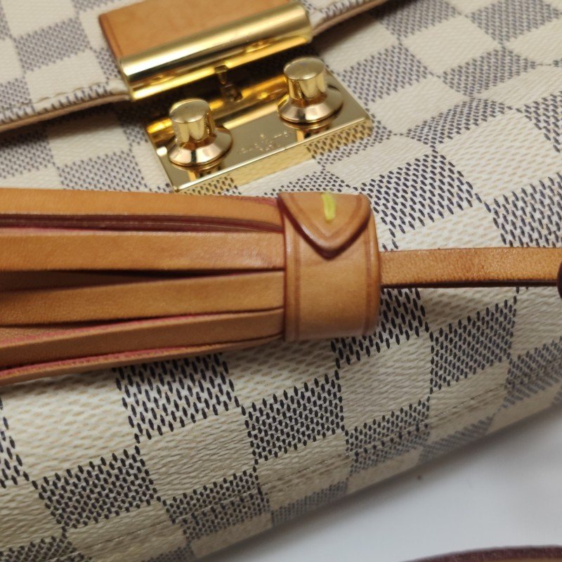 Louis Vuitton(LV)Croisette植鞣革棋盤格S-lock鎖扣斜挎包單肩包-18