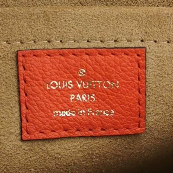 Louis Vuitton(LV)Marignan牛皮植鞣革老花拼皮鎖頭扣斜挎包單肩包晶片款-7