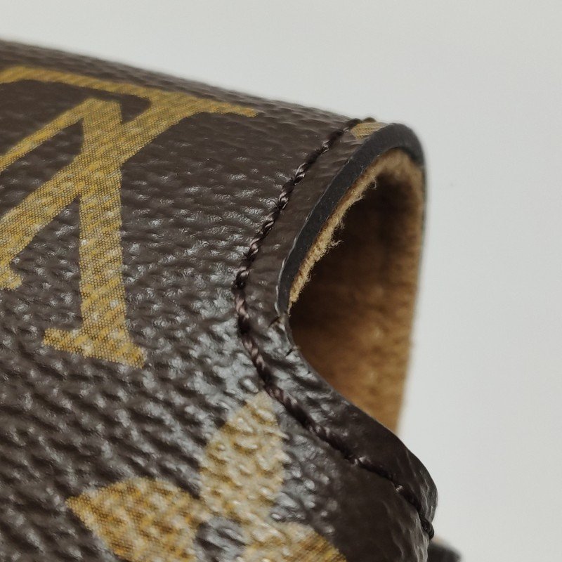 Louis Vuitton(LV)Marignan牛皮植鞣革老花拼皮鎖頭扣斜挎包單肩包晶片款-16