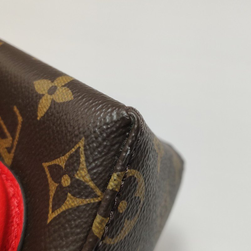 Louis Vuitton(LV)Marignan牛皮植鞣革老花拼皮鎖頭扣斜挎包單肩包晶片款-17