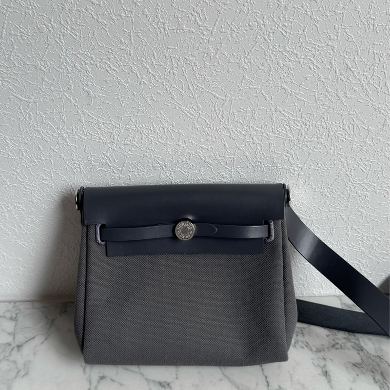 Hermes石板灰mini herbag 上身超美😻-0