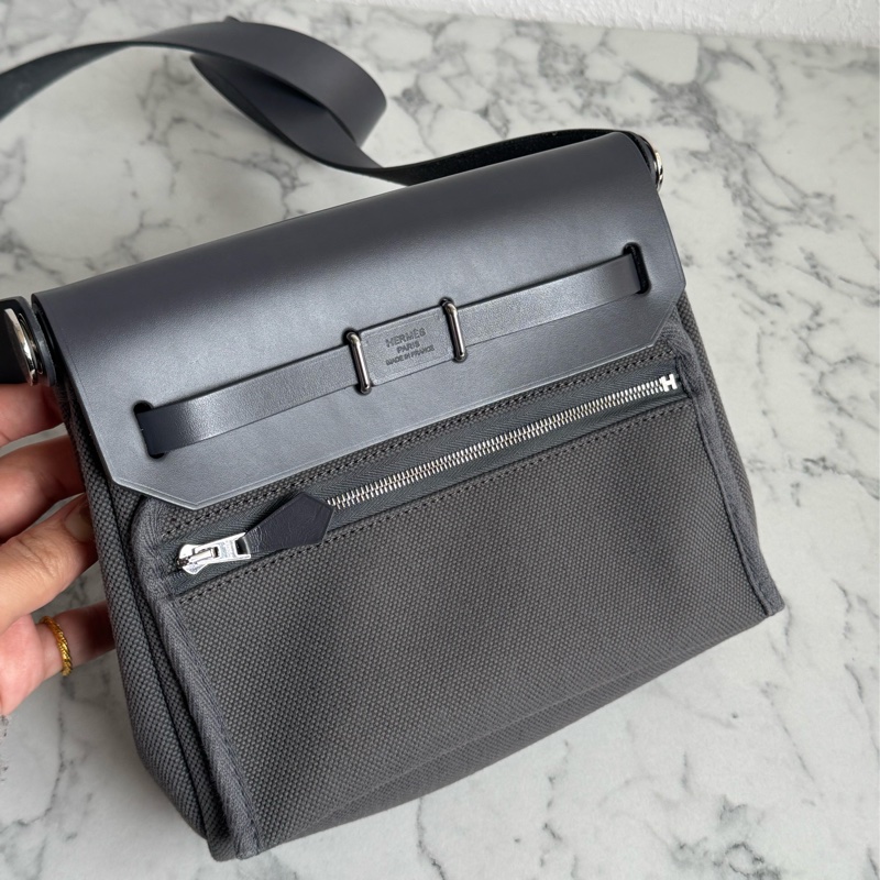 Hermes石板灰mini herbag 上身超美😻-10