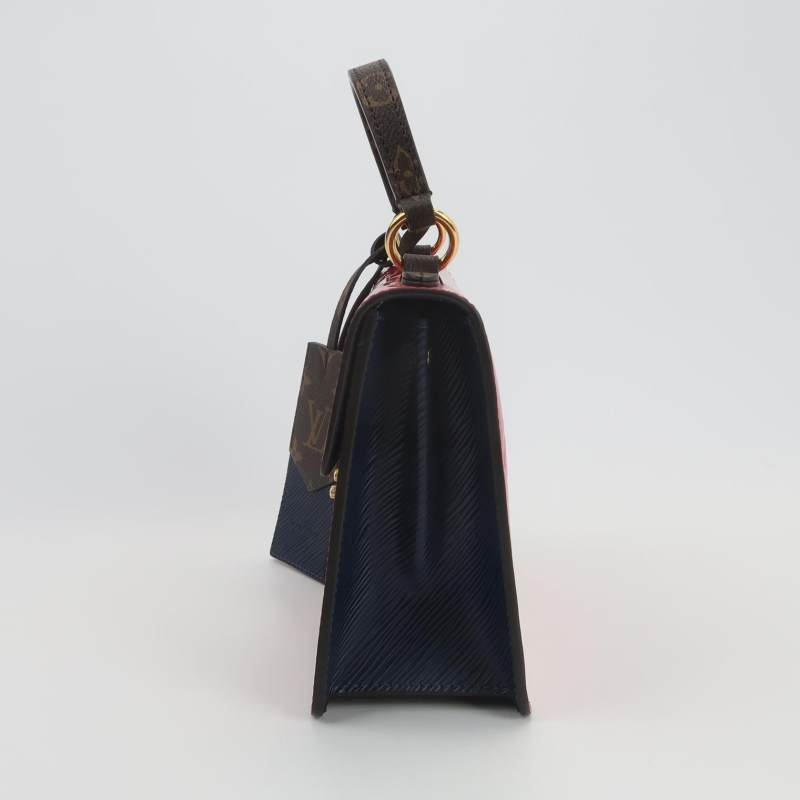 Louis Vuitton(LV)Spring Street牛皮漆皮老花壓紋S-lock鎖扣斜挎包單肩包晶片款-2