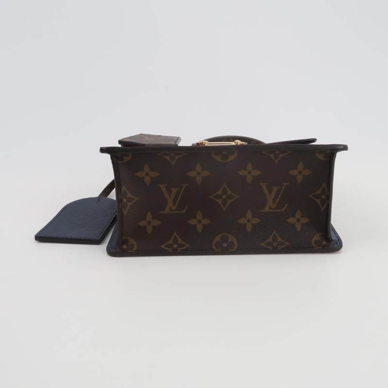 Louis Vuitton(LV)Spring Street牛皮漆皮老花壓紋S-lock鎖扣斜挎包單肩包晶片款-5