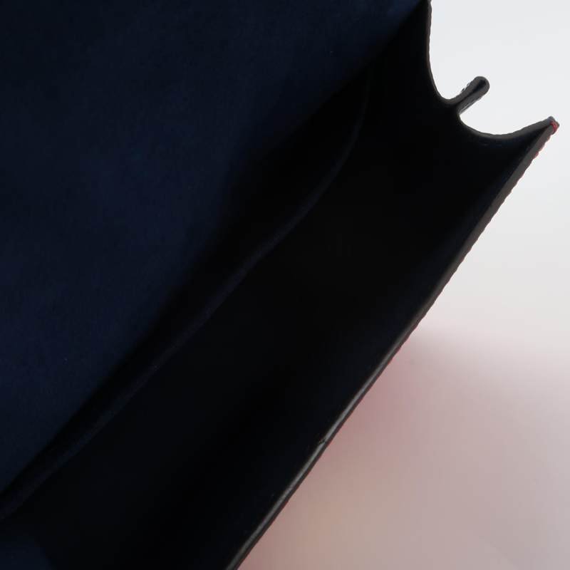 Louis Vuitton(LV)Spring Street牛皮漆皮老花壓紋S-lock鎖扣斜挎包單肩包晶片款-6