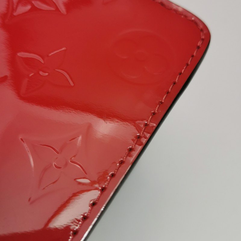 Louis Vuitton(LV)Spring Street牛皮漆皮老花壓紋S-lock鎖扣斜挎包單肩包晶片款-12