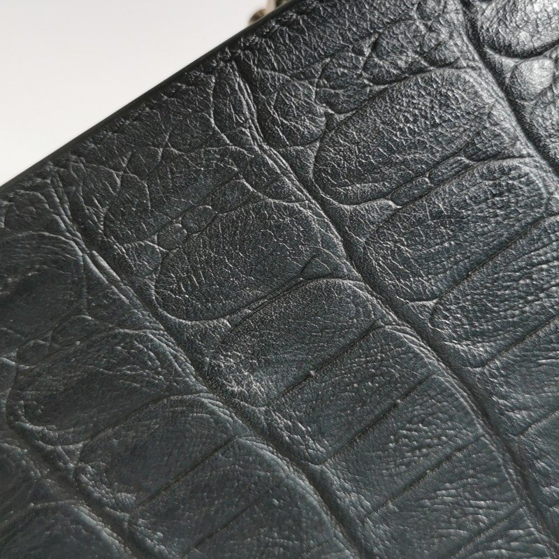 Saint Laurent Kate凱特包中號牛皮純色鱷魚紋YSL標誌流蘇單肩包-18