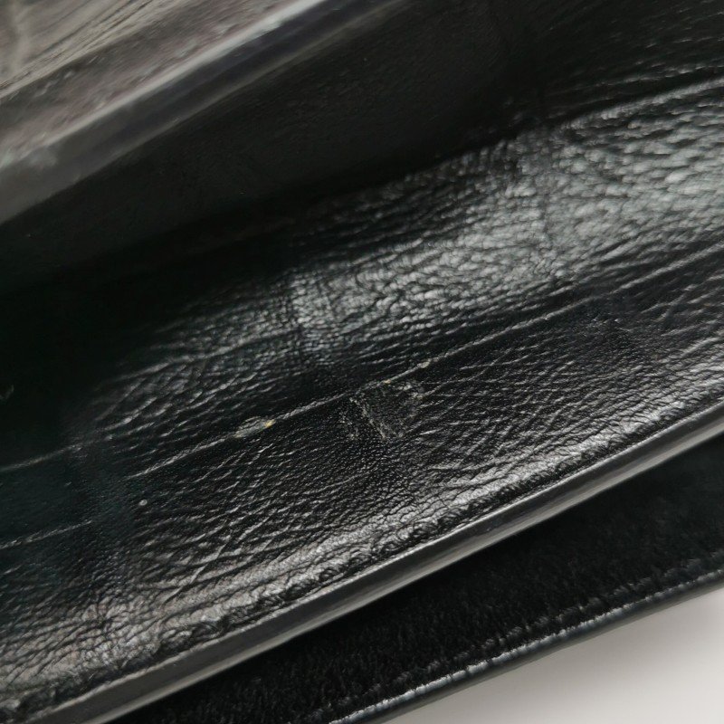 Saint Laurent Kate凱特包中號牛皮純色鱷魚紋YSL標誌流蘇單肩包-20