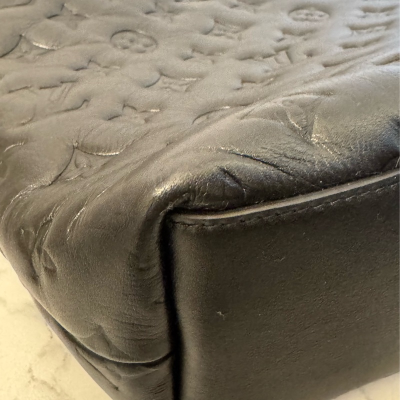 LV M12068黑壓紋 Coussin HOBO MM兩用包-6