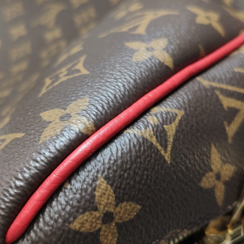 Louis Vuitton(LV)Retiro牛皮老花鉚釘邊角保齡球包單肩包-17