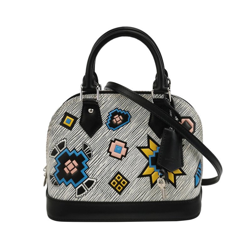 Louis Vuitton(LV)AlmaBB牛皮幾何圖案貝殼包斜挎包單肩包-0
