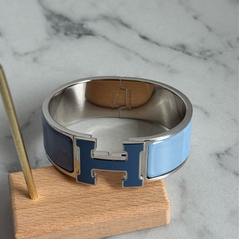 Hermes三種藍大H寬版手環 超顯白❤️❤️