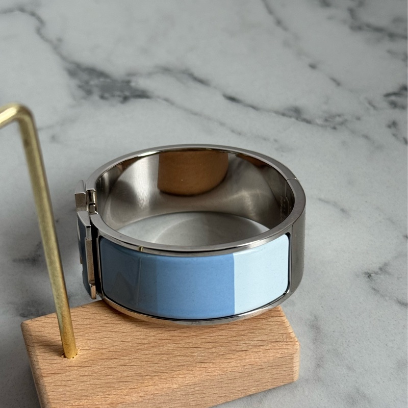 Hermes三種藍大H寬版手環 超顯白❤️❤️-1