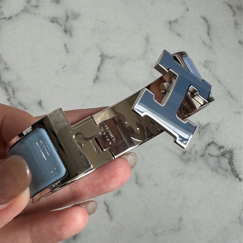 Hermes三種藍大H寬版手環 超顯白❤️❤️-7