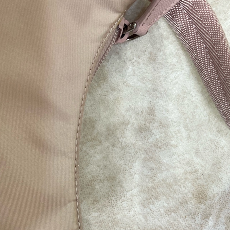 Prada hobo腋下包 櫻花粉-15