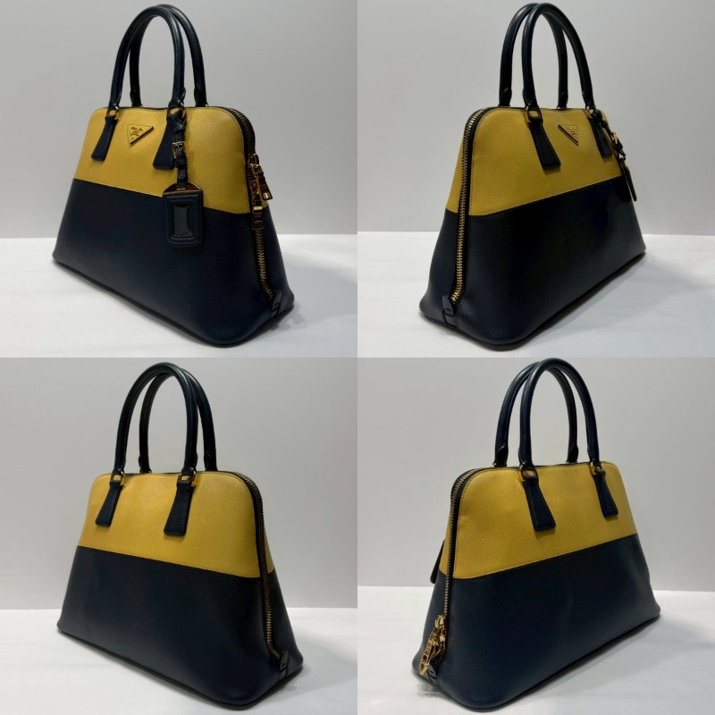 PRADA Saffiano Lux撞色手提包-2