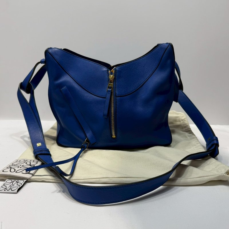 LOEWE 皇家藍中款吊床包-0