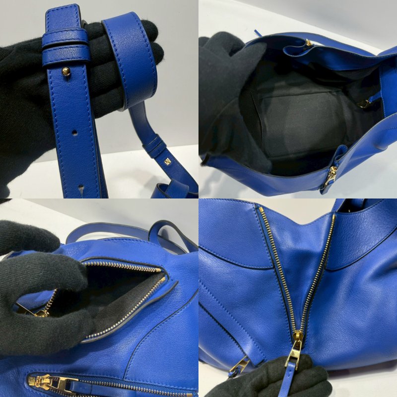 LOEWE 皇家藍中款吊床包-3