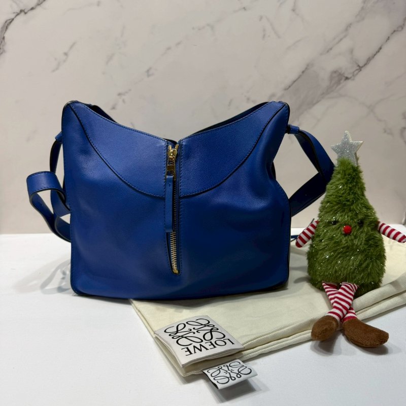 LOEWE 皇家藍中款吊床包-1