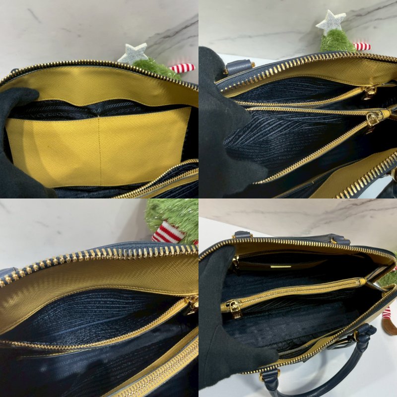PRADA Saffiano Lux撞色手提包-4