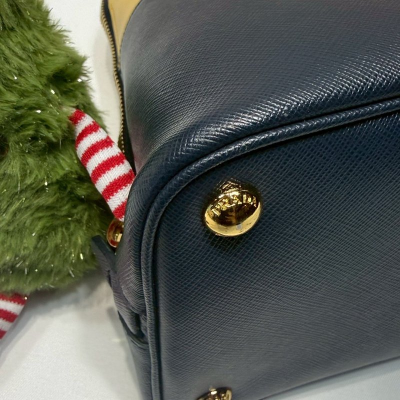 PRADA Saffiano Lux撞色手提包-6