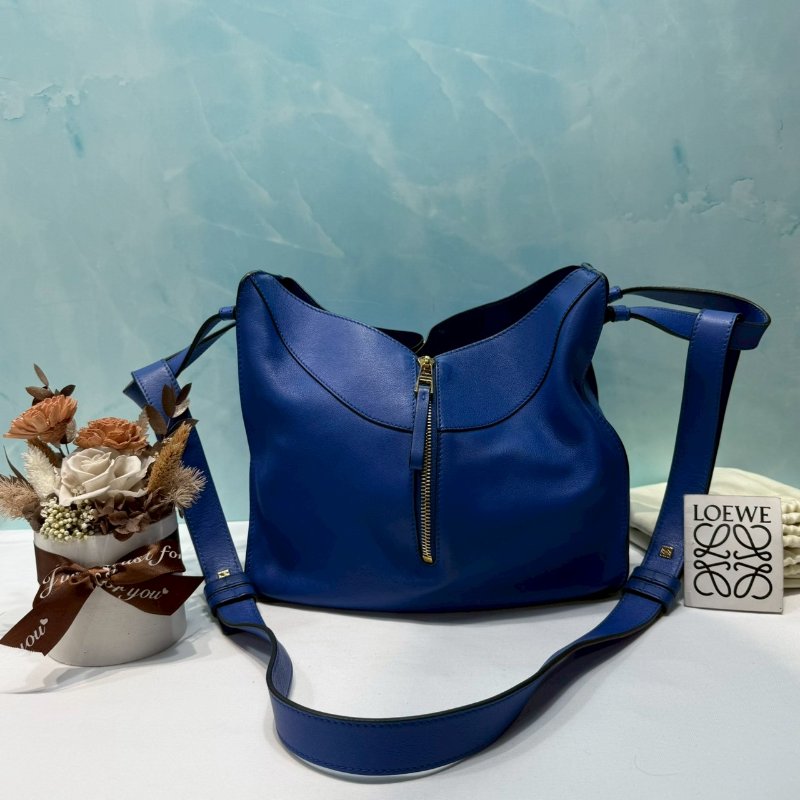 LOEWE 皇家藍中款吊床包-1