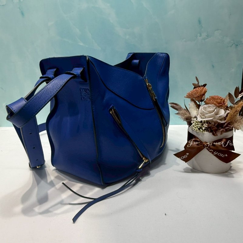 LOEWE 皇家藍中款吊床包-2