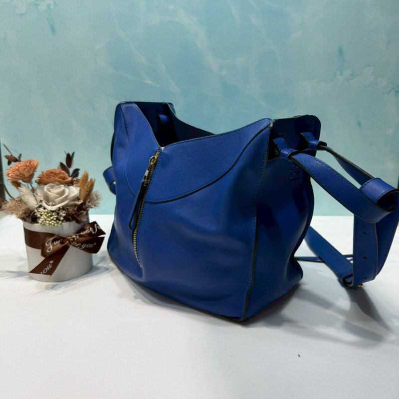 LOEWE 皇家藍中款吊床包-3