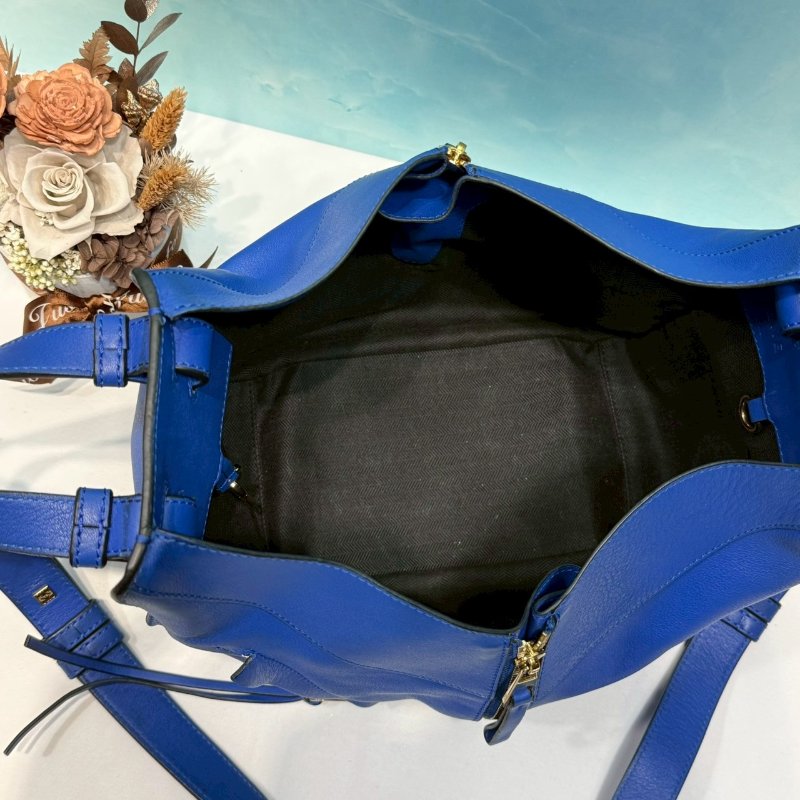 LOEWE 皇家藍中款吊床包-4