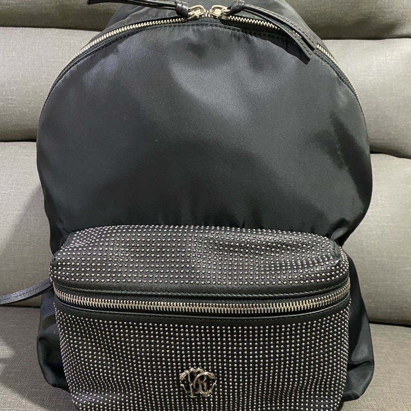 ROBERTO CAVALLI黑色後背包-8