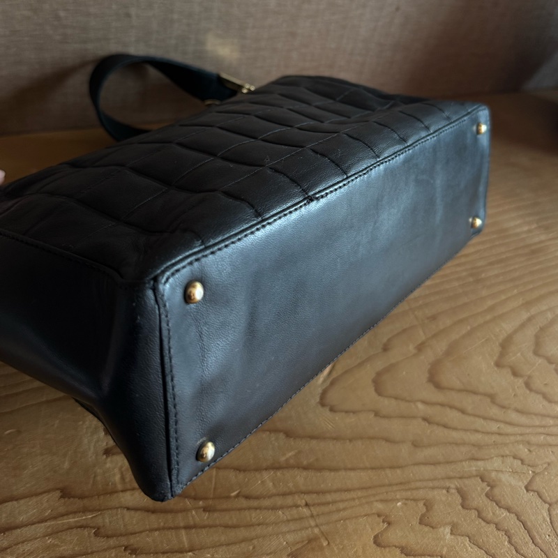 Chanel 冰格黑金單肩包-7