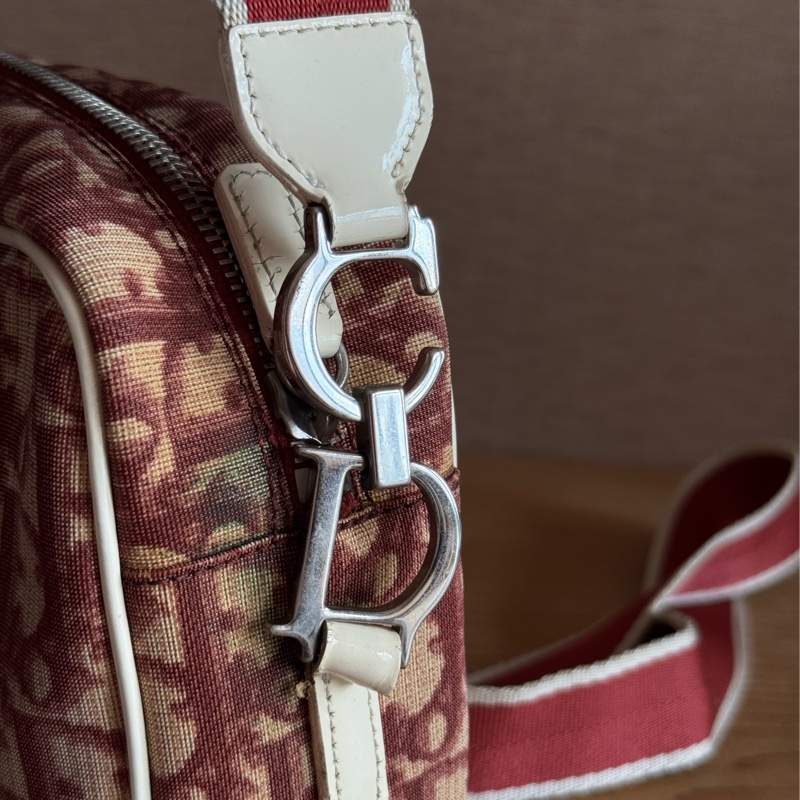 Dior 酒紅色數字老花側背包-3