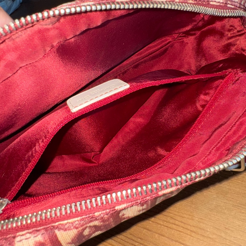 Dior 酒紅色數字老花側背包-4