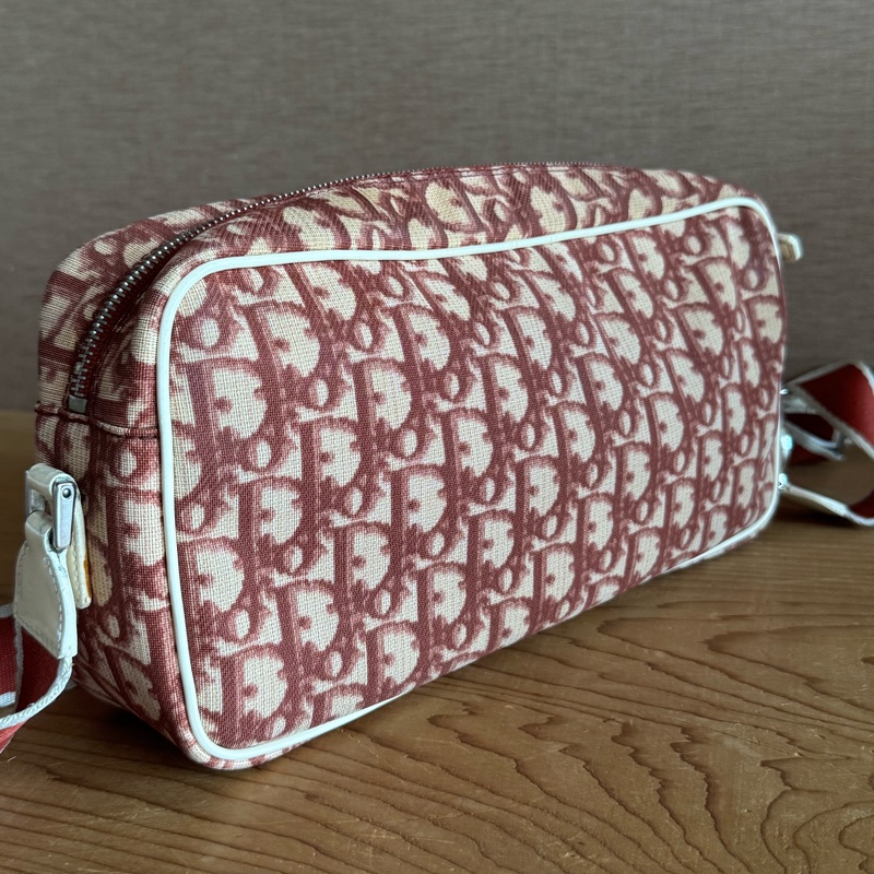 Dior 酒紅色數字老花側背包-6