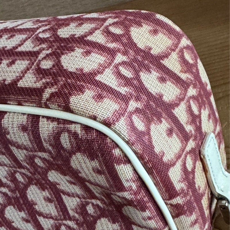 Dior 酒紅色數字老花側背包-9